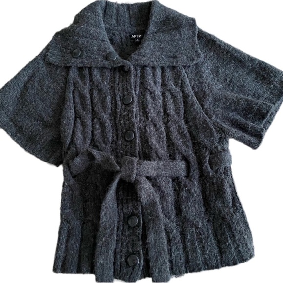 Apt 9 Wool Cardigan with Belt Size Medium - Picture 1 of 13